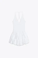 ROBE BIMATIÈRE À ENCOLURE AMÉRICAINE
