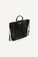LEATHER STUDDED CITY BAG LIMITED EDITION