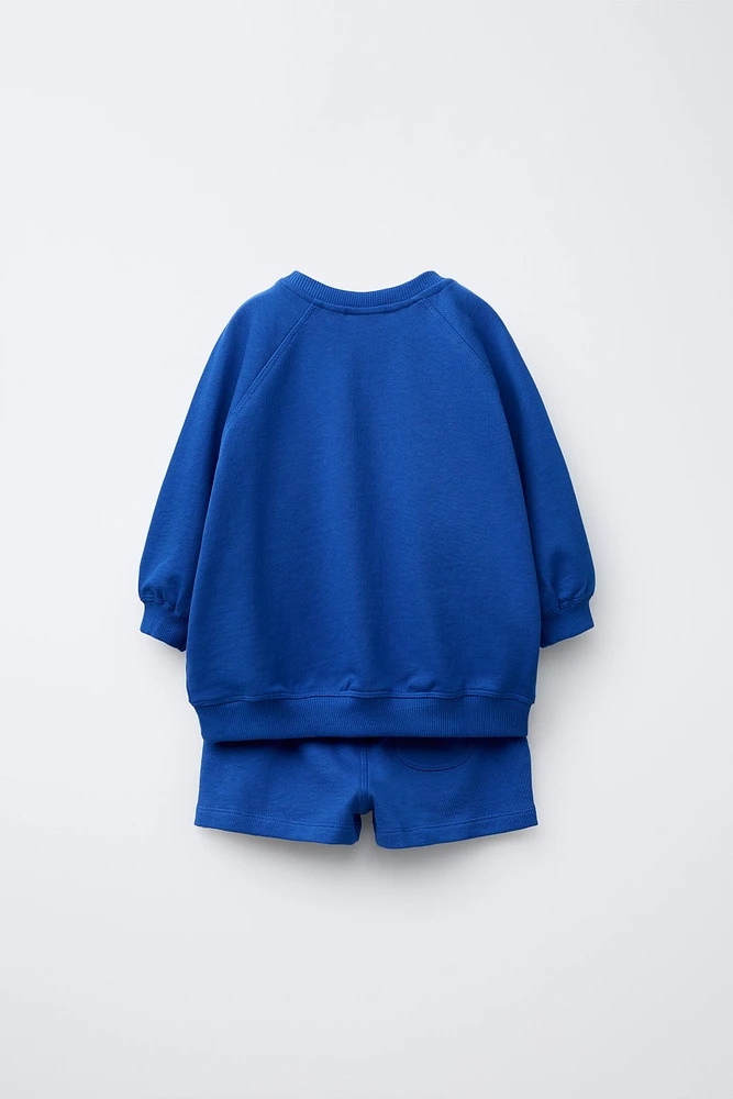 ENSEMBLE DE JOGGING SWEAT ET BERMUDA CASA LAWA © X ZARA KIDS