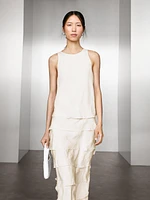 Robe longue fluide à volants
