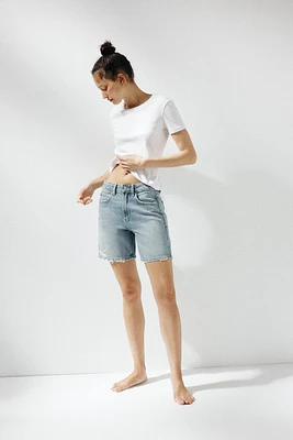 BERMUDA EN JEAN TRF TAILLE MOYENNE