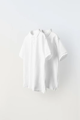 LOT DE DEUX POLOS EN PIQUÉ