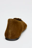 SUEDE LEATHER BALLET FLATS