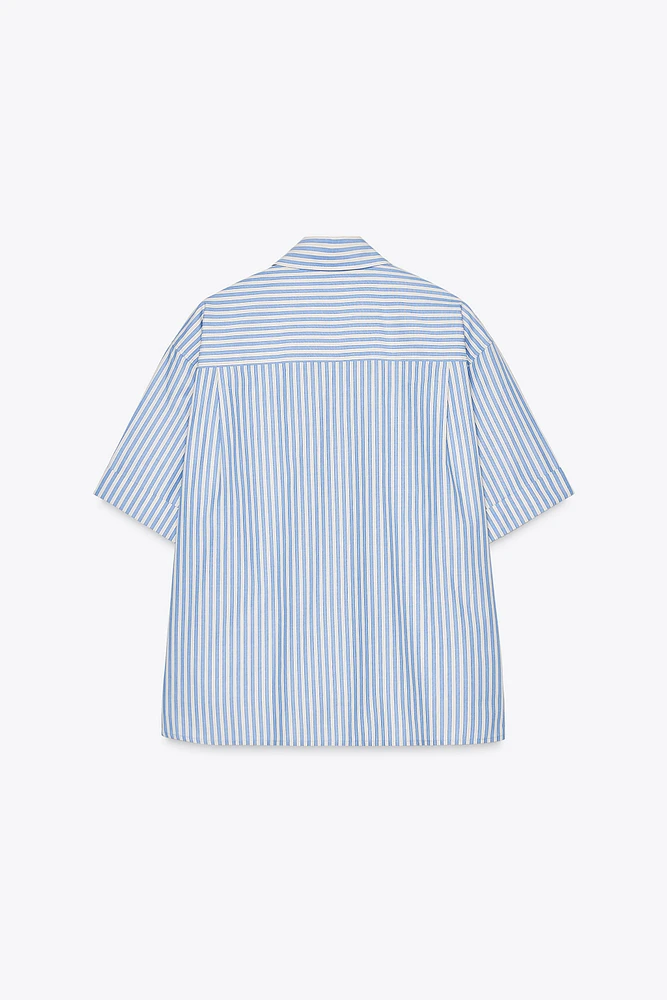 STRIPED POPLIN SHIRT