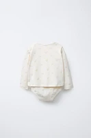 POINTELLE PRINT BODYSUIT AND JACKET PACK