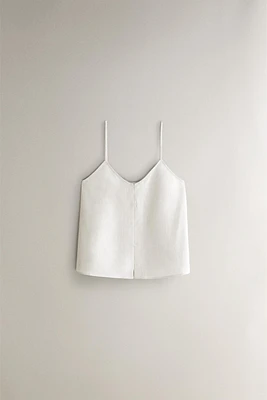 LINEN TOP WITH BUTTONS