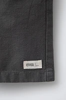 WIDE FIT COTTON SHORTS WITH LABEL