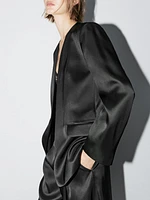 Blazer satiné avec foulard - STUDIO