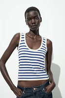 TOP EN MAILLE À RAYURES