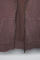 WASHED EFFECT HOODED JACKET