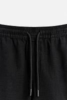 TEXTURED REGULAR FIT SHORTS