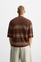 CHEMISE EN MAILLE LIN - VISCOSE