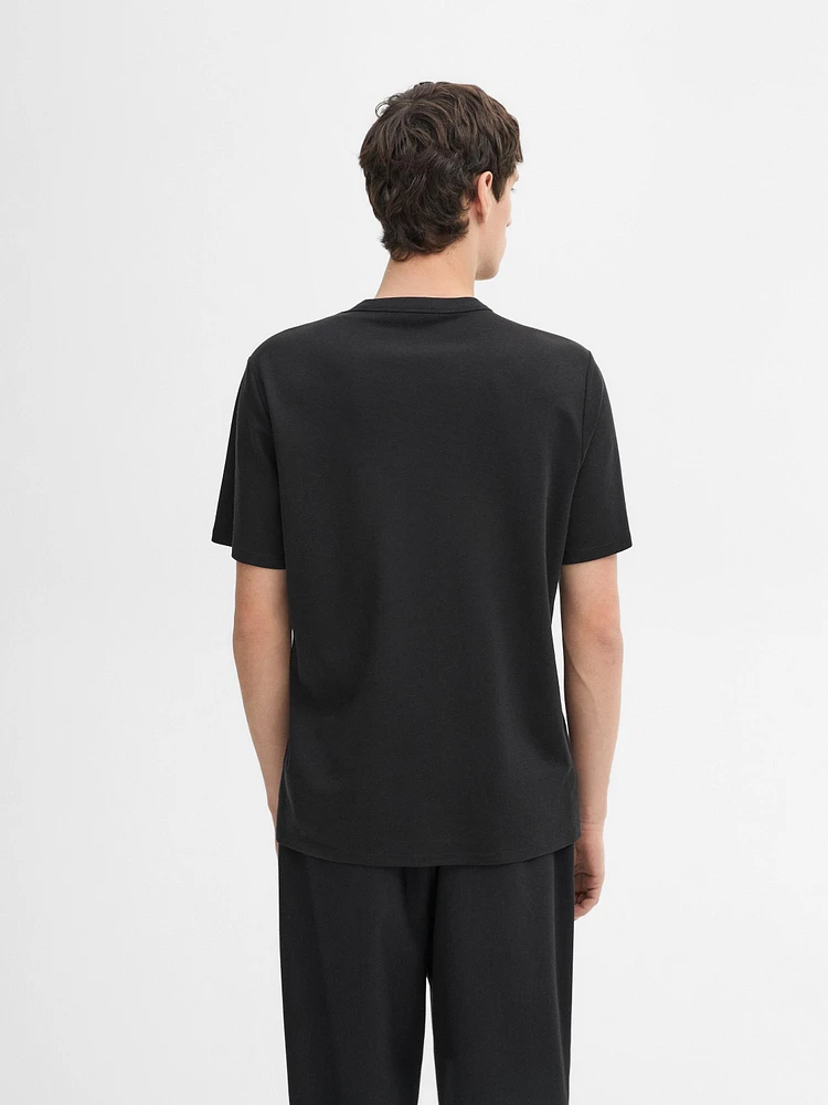 Short sleeve cotton blend T-shirt