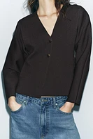 KNIT WRAP TOP