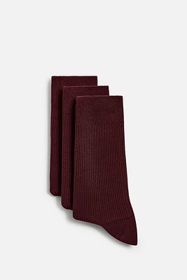 3-PACK OF RIB SOCKS