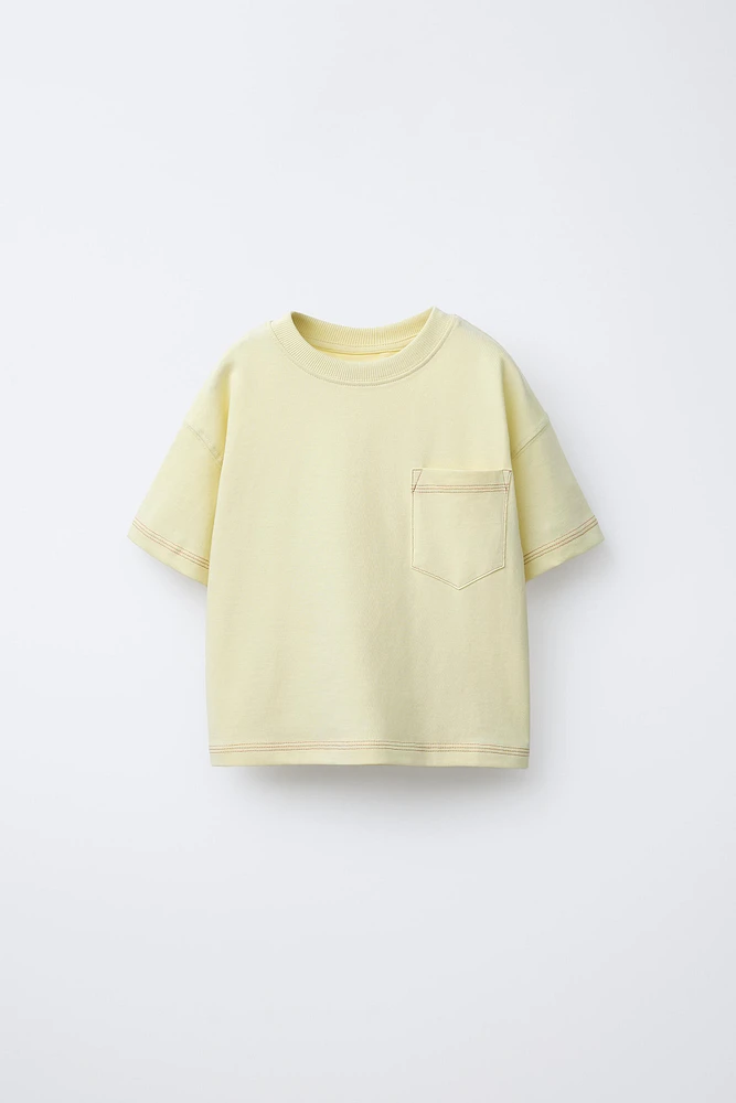 TOPSTITCH POCKET T-SHIRT