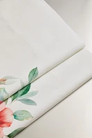FLORAL PRINT COTTON FLAT SHEET