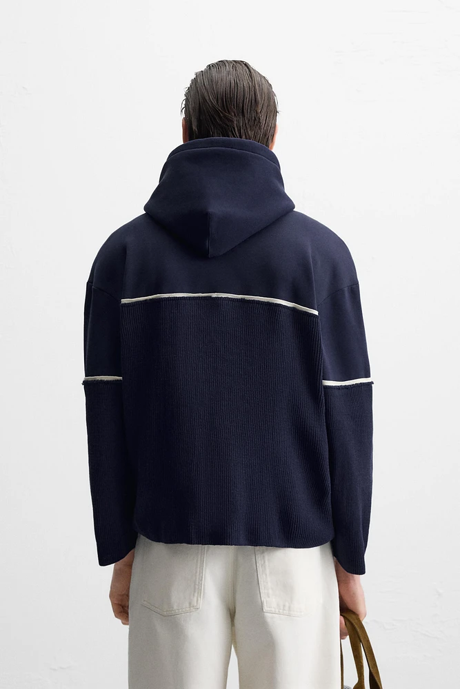 CONTRAST RELAXED FIT SWEATSHIRT