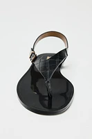 EMBOSSED FLAT SANDALS