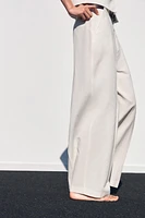 BELTED PLEATED PANTS