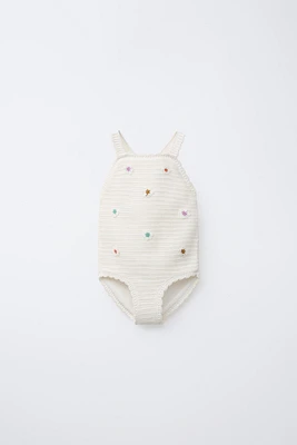 3-6 ANS/ MAILLOT DE BAIN CROCHET FLEURS