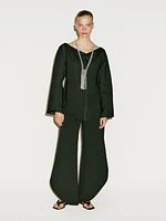 Linen blend boat neck shirt - Limited Edition