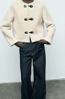 BLOUSON À BRANDEBOURGS DOUBLE FACE