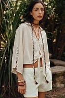 COMBINED CROCHET KNOT SHIRT