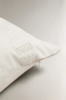 EMBROIDERED LINEN PILLOW
