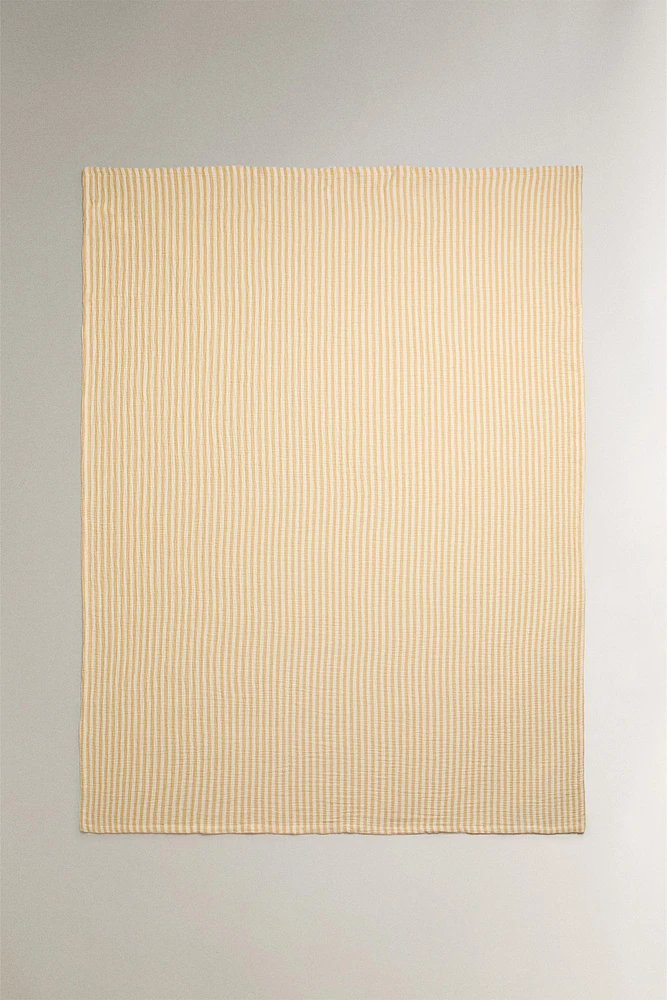 PLAID GAZE DE COTON RAYURES