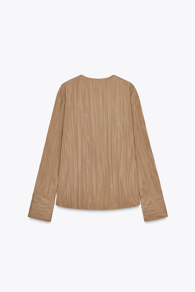 ZW COLLECTION PLEATED SHIRT