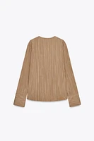 ZW COLLECTION PLEATED SHIRT