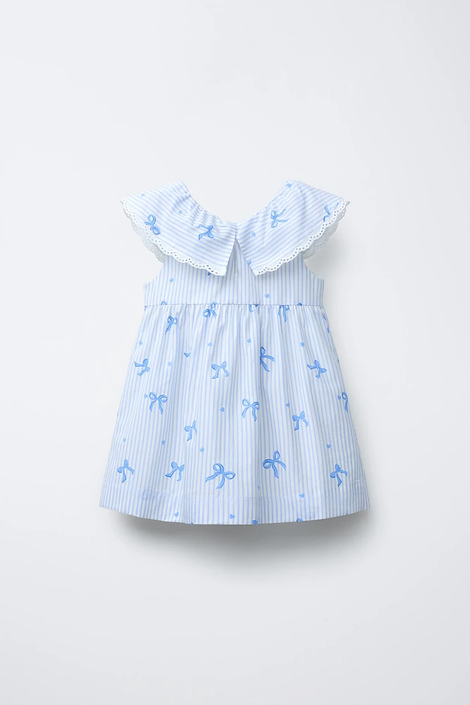 STRIPED BOW DRESS