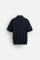POLO MAILLE STRUCTURE VERTICALE