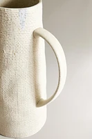 TEXTURED STONEWARE PITCHER