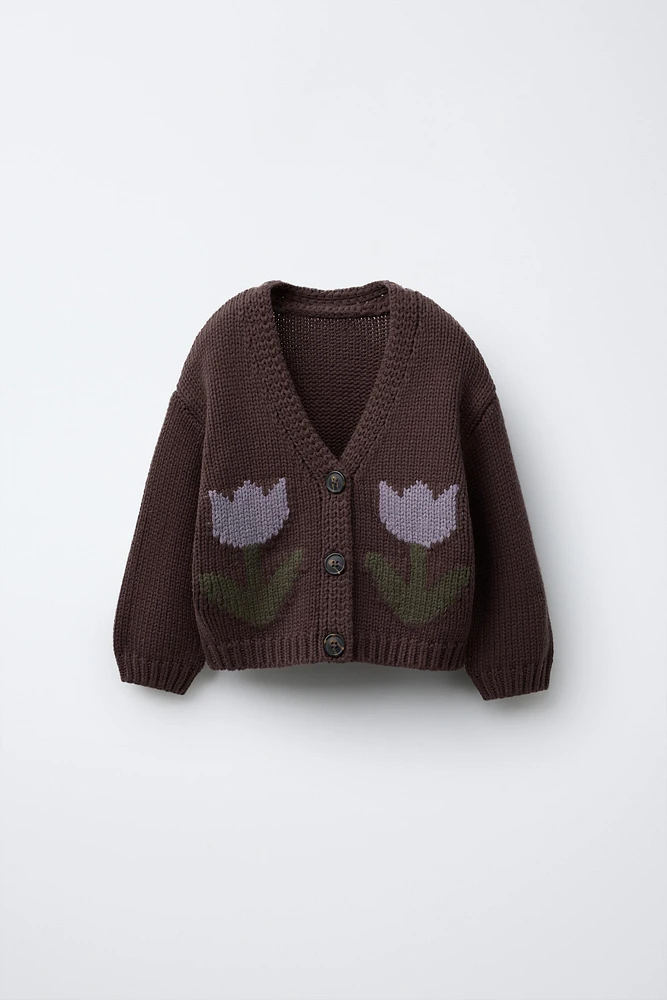 TULIP KNIT CARDIGAN