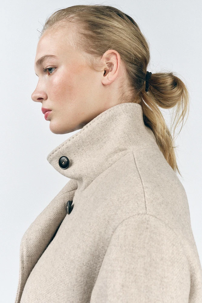 MANTEAU COURT AVEC LAINE COLLECTION ZW