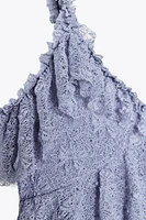 LACE RUFFLE TOP