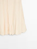 Jupe midi bouffante effet crinkle - STUDIO