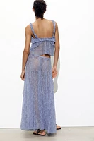 LACE RUFFLE TOP