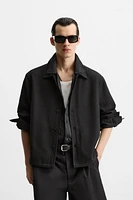 TEXTURED REGULAR FIT OVERSHIRT