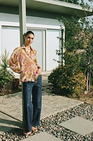 SEMI-SHEER PRINTED SHIRT