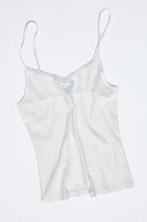 LACE TRIM POINTELLE TOP