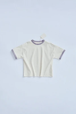 ZARA TIMELESS - SOLID T-SHIRT WITH CONTRAST TRIM