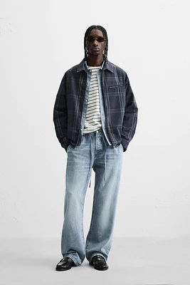 ZIPPERED CHECK JACKET