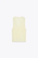 SEMI-SHEER RUFFLED TOP