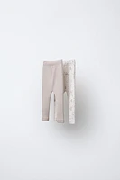 LOT DE DEUX LEGGINGS POINTELLE IMPRIMÉ