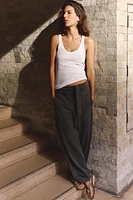 COTTON AND LINEN BLEND T-SHIRT