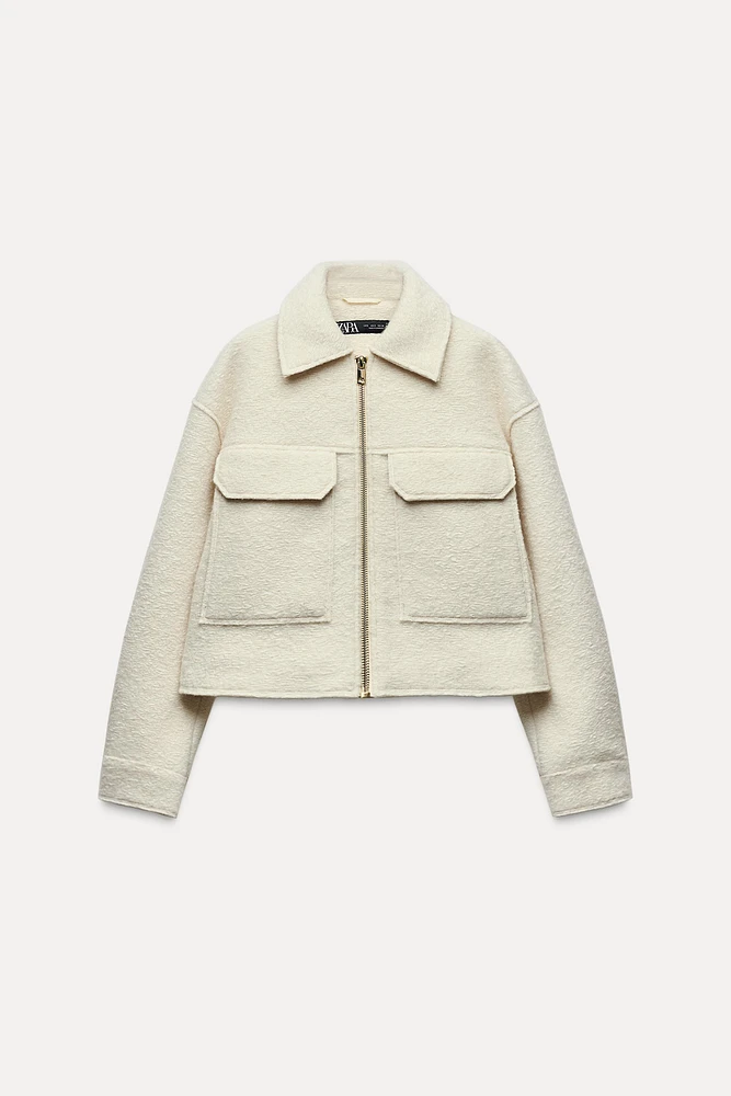 CROPPED BOUCLÉ JACKET