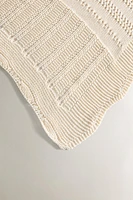 CHILDREN'S OPENWORK COTTON BLANKET
